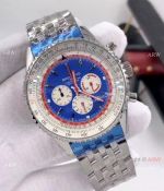 Copy Breitling Navitimer 1 Pan Am Edition Watch Stainless Steel Blue Dial